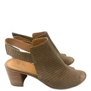FRANCO SARTO HELIX TAUPE/TAN SANDALS SIZE 9.5